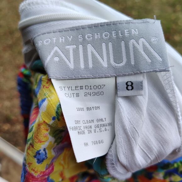 Vtg 80s 90s Floral Pleated Midi Maxi Skirt High Waist Colorful Bright Garden 8 - Picture 9 of 9